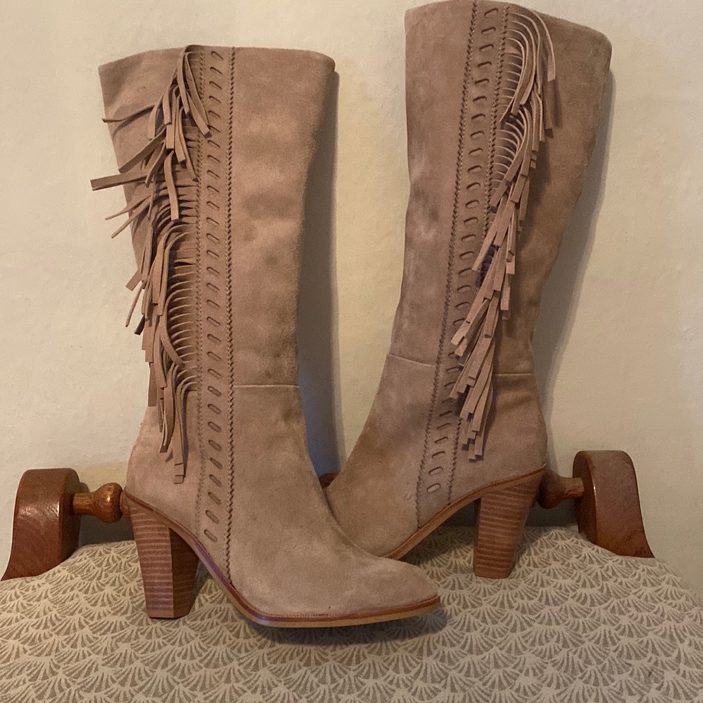 Splendid Serena Suede Tall Fringe Tassel Boot